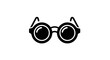© Berkah - Minimalist Black Round-Framed Glasses Icon Vector Illustration.