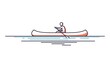 © Berrasterkuat - Minimalist Canoe Illustration - Paddling on Calm Water.