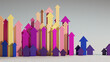 © lotus_studio - Colorful Upward Arrows Symbolizing Growth, Progress, and Business Momentum
