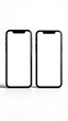 © Jipeg2 - Two smartphones with blank white screens