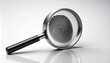 © Diva - Magnifying glass over fingerprint, reflecting on white surface