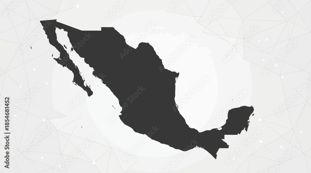 Image vectorielle Stock Mexico Silhouette Map Vector with Circuit ...