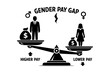 © 4Max - Visualizing the gender pay gap with a balanced scale and money bags