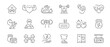 © ~ Bitter ~ - Set of line icons fitness and sport. Collection symbol fitness, gym and health care. Workout, healthy lifestyle concept