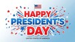 © Pixel Zone - Vibrant patriotic graphic celebrating president s day with american flag and fireworks