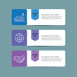 © jadamprostore - 3 data infographics rectangle tab index template. business visualization element
