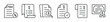© Abbasy  Kautsar - Financial document thin line icon set. Web minimal editable stroke icons