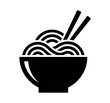© LiorasK - Ramen noodle bowl with chopsticks vector icon