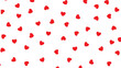 © Ambia Art - Red hearts scattered across a white background seamless pattern