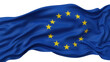 © Laura - Waving European Union flag PNG isolated on transparent background, blue EU flag with yellow stars for Europe Day and political concepts