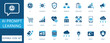 © Pixel Flat Design - AI prompt learning icon set. featuring flat vector symbols for artificial intelligence, automation, machine learning, fintech, and data analytics.