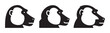 © BraveSpirit - Three stylized baboon profiles in a minimalist graphic illustration, showcasing their distinctive facial features and strong silhouettes in a modern design.