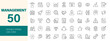 © Dear Lala - Management icon set. Editable line icons. Vector illustration.