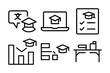 © Rabea - Set of six educational and academic icons with transparent background