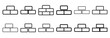 © SreeAtul - Set of outline icons construction bricks . construction simple line isolated icon set collection