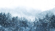 © suldev - Snowflakes falling on a black background, isolated snowfall effect, festive Christmas background, white snow overlay for photo editing, Realistic winter atmosphere