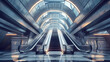 © Svetlana - Futuristic interior design featuring grand escalator in modern architecture setting