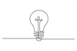 © Shemol - Continuous one line art design of light bulb. Single line drawing lamp concept outline vector illustration