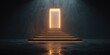 © RRIKATO - Illuminated Portal and Stairs: A mysterious, glowing doorway beckons atop a flight of steps, shrouded in shadows, inviting exploration and new beginnings.