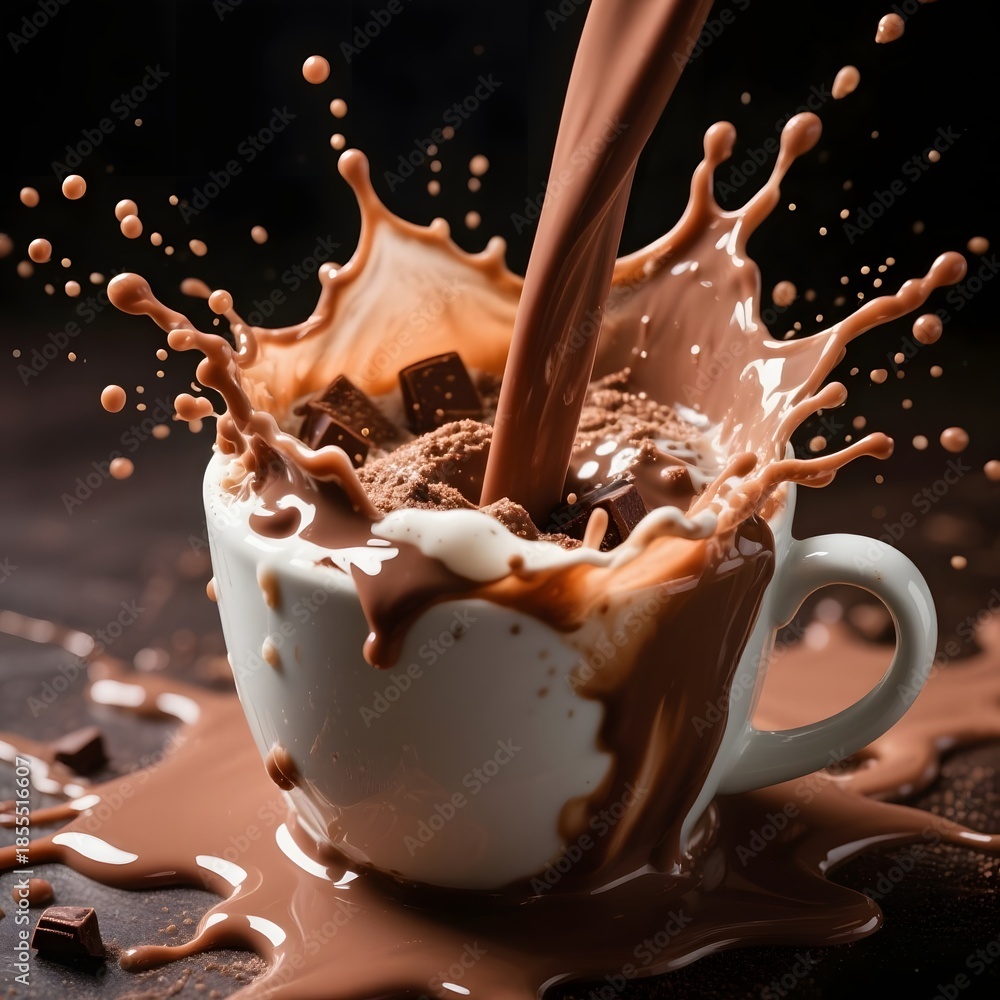 Exploding Shake 4k high quality Ai generative HD photo realistic menu selling drink ...