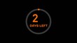 © stock reality - Countdown timer number illustration.  2 Days left countdown timer.