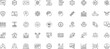© Pixel_Forge - Collection of various outlined technology and digital security icons representing concepts like data protection artificial intelligence and financial transactions