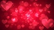 © MST.ANTOR MONI AKTER - Valentines day celebration with red hearts and bokeh lights on dark background