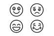 © Mark - Four Emoji Faces Representing Different Emotions
