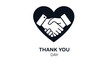 © Muhammad - Gratitude and love concept with handshake in heart shape for thank you day