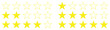 © HUSSNAIN - Golden Review Stars Rating Icon Set Collection.