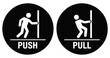 © graphixecho - push pull door sign icon set