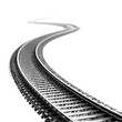 © Promila - A winding railway track curves gracefully into the distance, symbolizing journey and progress