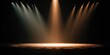 © RRIKATO - Illuminated Stage: Dramatic lighting creates a captivating ambiance on a stage. Spotlight shining down, setting the scene for an unforgettable performance.