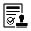 © Kishan - Vector graphic of document with checkmark and stamp