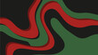 © WM Project - Abstract African Headwrap Gele Curves Background in Red Black and Green
