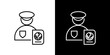 © Tifany - Passport Control Officer Icon - Immigration and Travel Document Verification