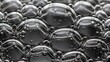 © oowings - Close-up macro shot of numerous small, round, shimmering liquid bubbles reflecting light