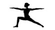 © Alhakbin - Woman in Yoga Warrior Pose Silhouette.