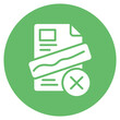 © SAMDesigning - File Rejection icon vector image. Can be used for Documents And Files.