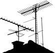 © Rezowan  - Rooftop Television Antenna Silhouette