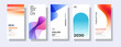 © VectorGhor - Modern abstract gradient poster design set with minimal creative layouts and soft color shapes for branding, presentation, flyer, editorial and digital design use