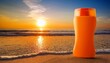 © Hallie - image of sunblock in orange colour and the sun