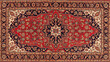 © Me`o - Old Persian carpet with pattern. top view. Old Red Persian Carpet Texture, abstract ornament
