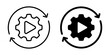 © LOBSTER LARRY - Automation process icon. Linear and silhouette style.