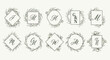 © abdelaziz@771 - Elegant monogram illustrations with floral wreaths.