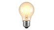 © Jn - Vintage light bulb PNG isolated on transparent background, glowing filament lamp for retro design and energy concepts