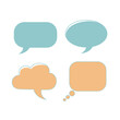 © dzulvikar - Collection of various speech bubbles in different shapes and colors on a white background