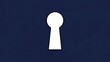 © gisok - Keyhole on a dark blue background, concept of mystery and security.