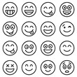 © CrazyJuke - Emoticon Expressions: A collection of various smiling emoticons, each conveying a different emotion through expressive faces, designed to add personality and tone to your digital communication.
