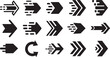 © BlackSilhouette Art - Collection of diverse black icons representing fast forward and directional movement